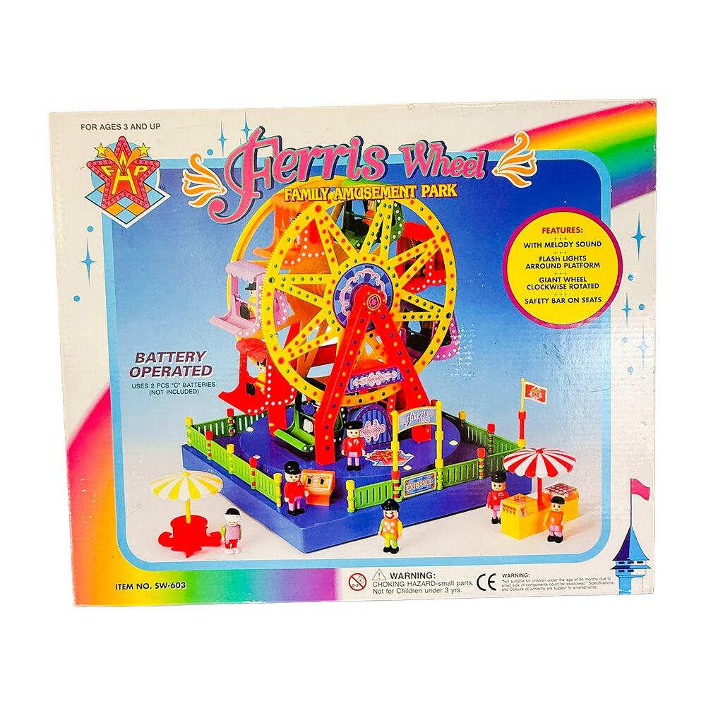 Rare Family Amusement Park Ferris Wheel SW-603 Motion Lights Sound New Old Stock